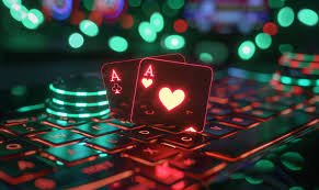 Antarmuka Texas Poker eyangpoker menampilkan meja permainan dengan kartu dan chip